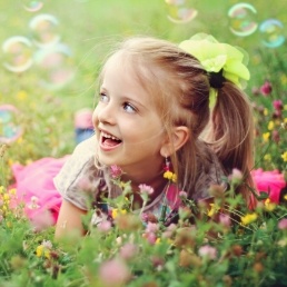 Young child with healthy smile after children's dentistry